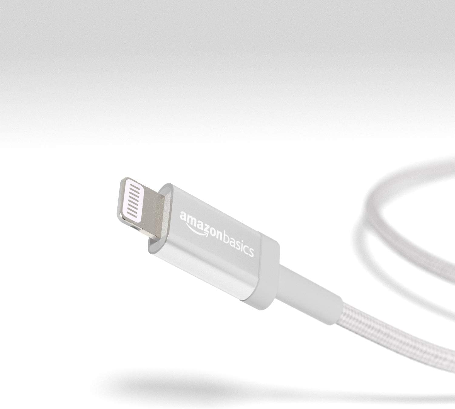 Thumbnail 1 de Amazon Basics USB‑C to Lightning Cable (MFi Certified, Nylon Braided) – 1.8 m, Silver