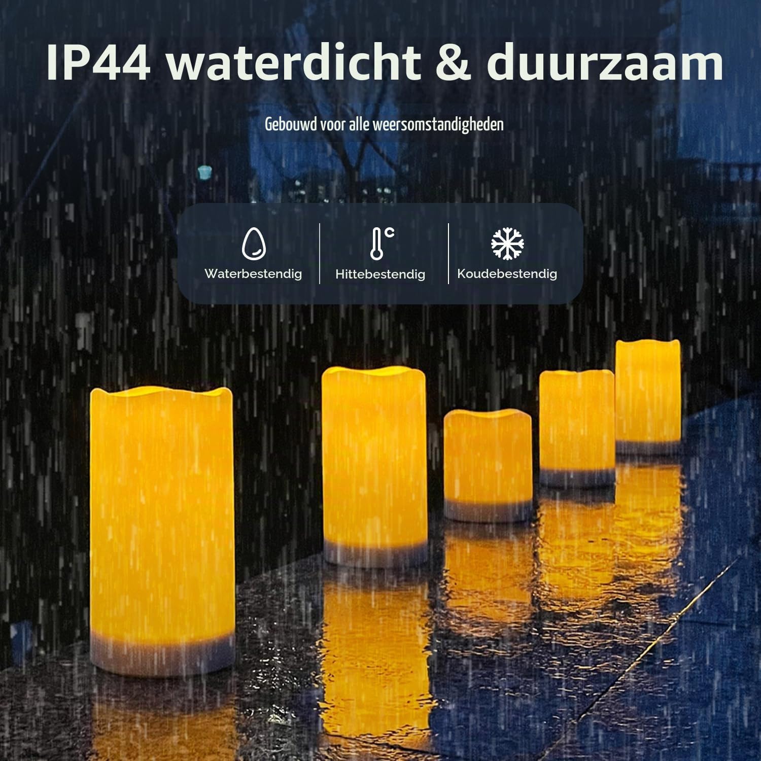 Thumbnail 2 de salipt LED-Kaarsen zonnekaarsen, set van 4, warmwit, IP44