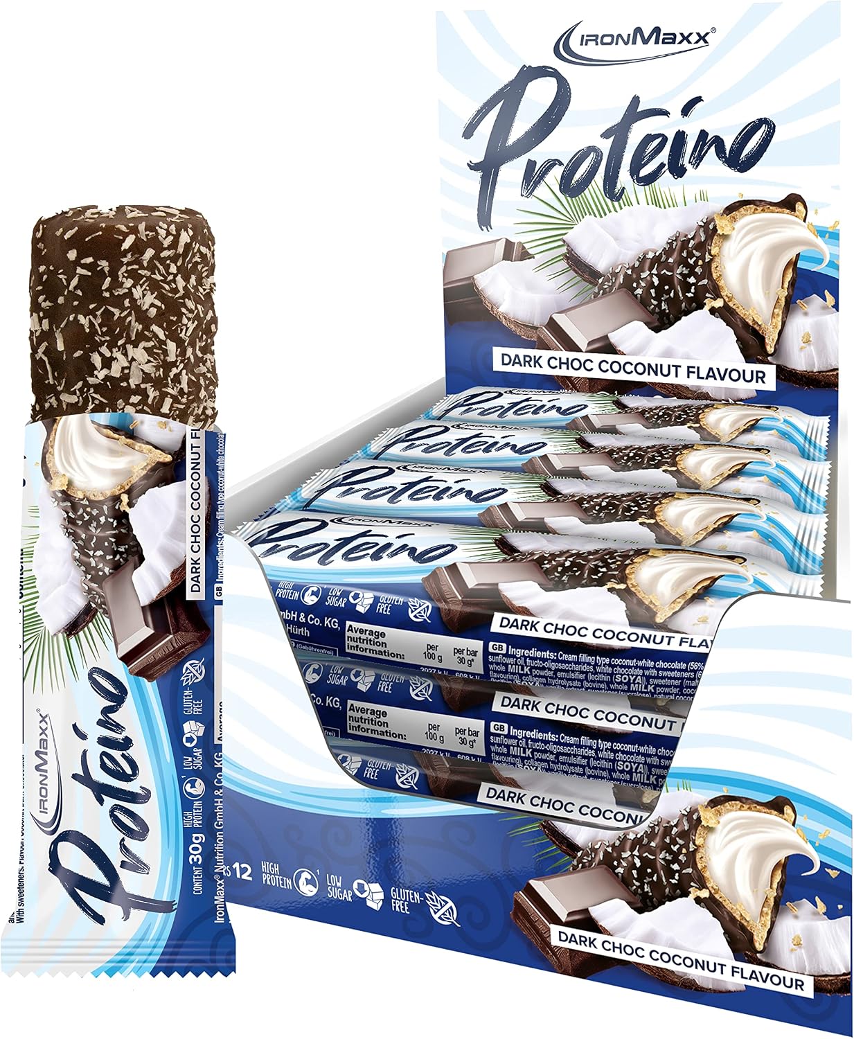Thumbnail 6 de IronMaxx Proteino Proteinriegel – Chocolate Salted Caramel, 12 x 30 g