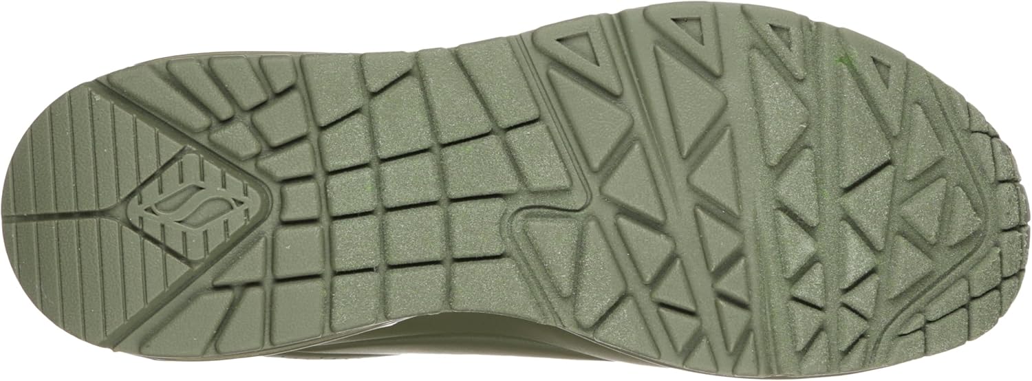 Detalle de Skechers Damen UNO Stand ON AIR Sneakers Olive Durabuck, Größe 37 EU