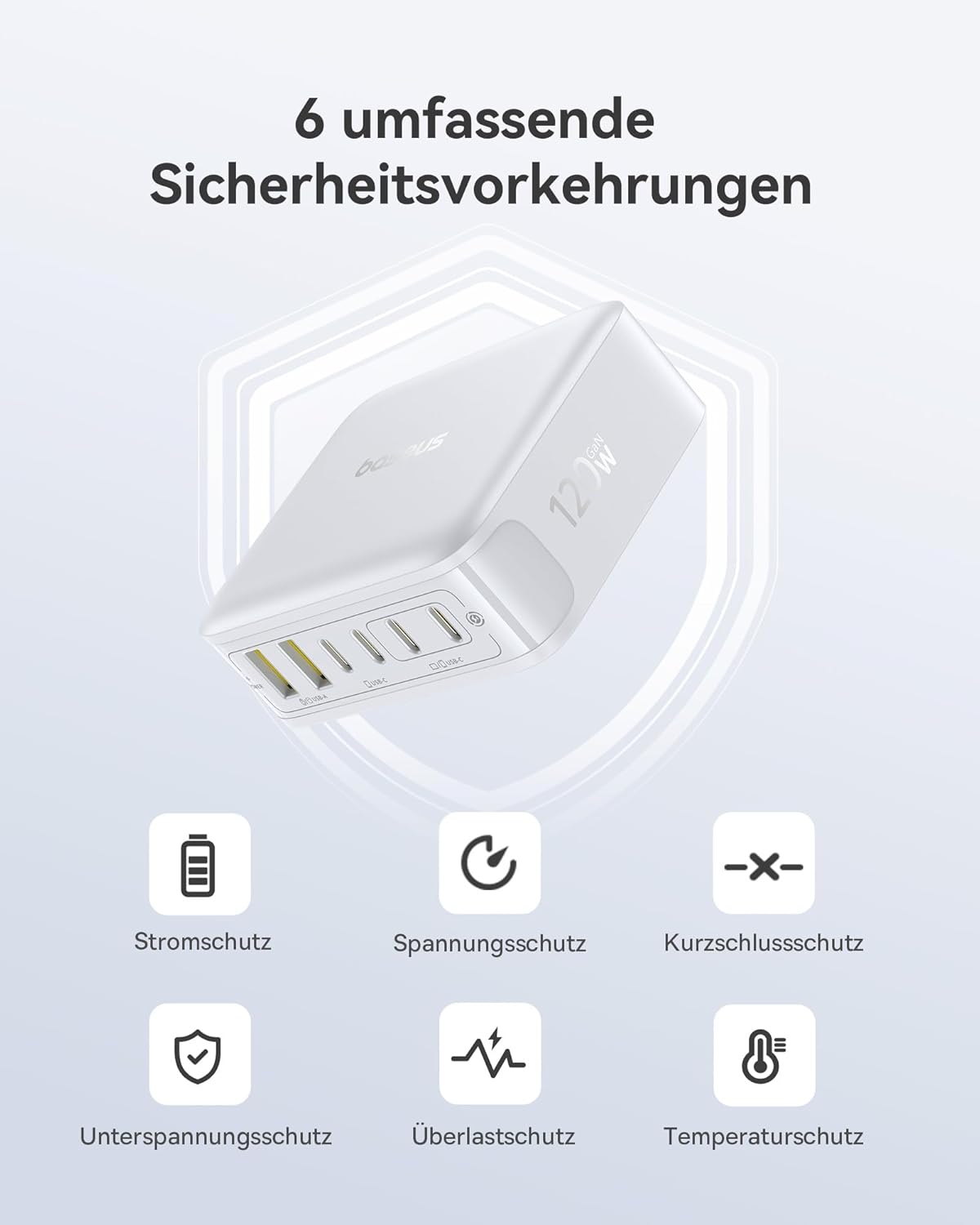 Thumbnail 6 de Baseus 120W USB-C GaN Ladegerät PPS