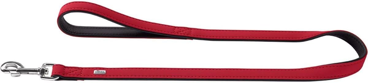 Detalle 2 de HUNTER SOFTIE Führleine für Hunde – Kunstleder, Handschlaufe, 110 cm x 1,5 cm, himbeer (Made in Germany)