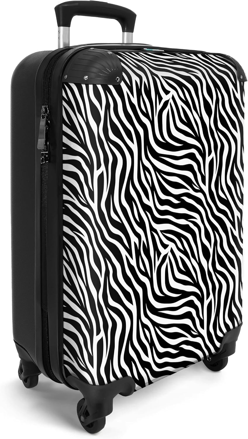 Detalle 2 de NoBoringSuitcases.com® Maleta de Cabina Zebra con Ruedas 360° ✈