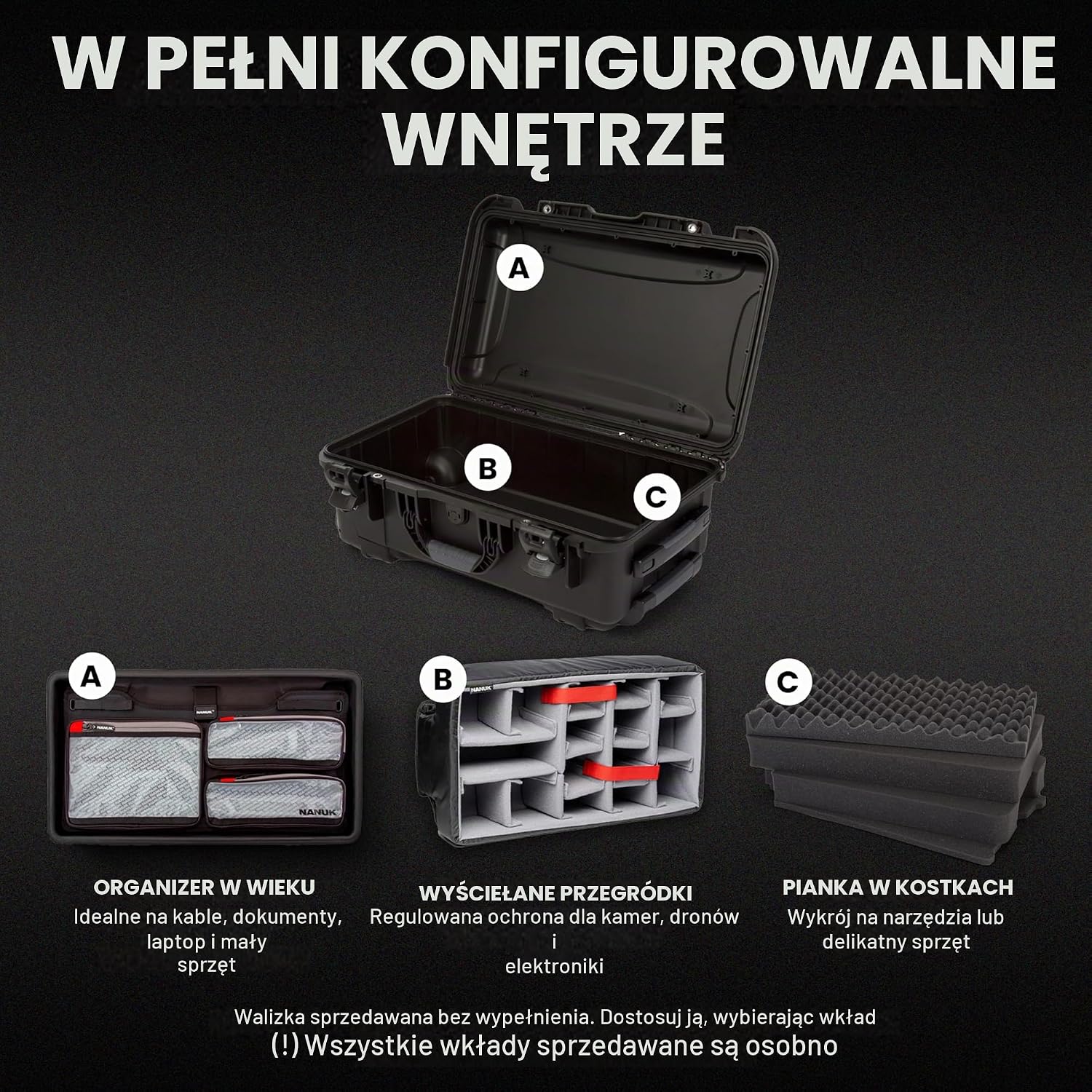 Detalle de NANUK 935 – wodoodporne twarde etui podręczne na kółkach z żywicy NK-7