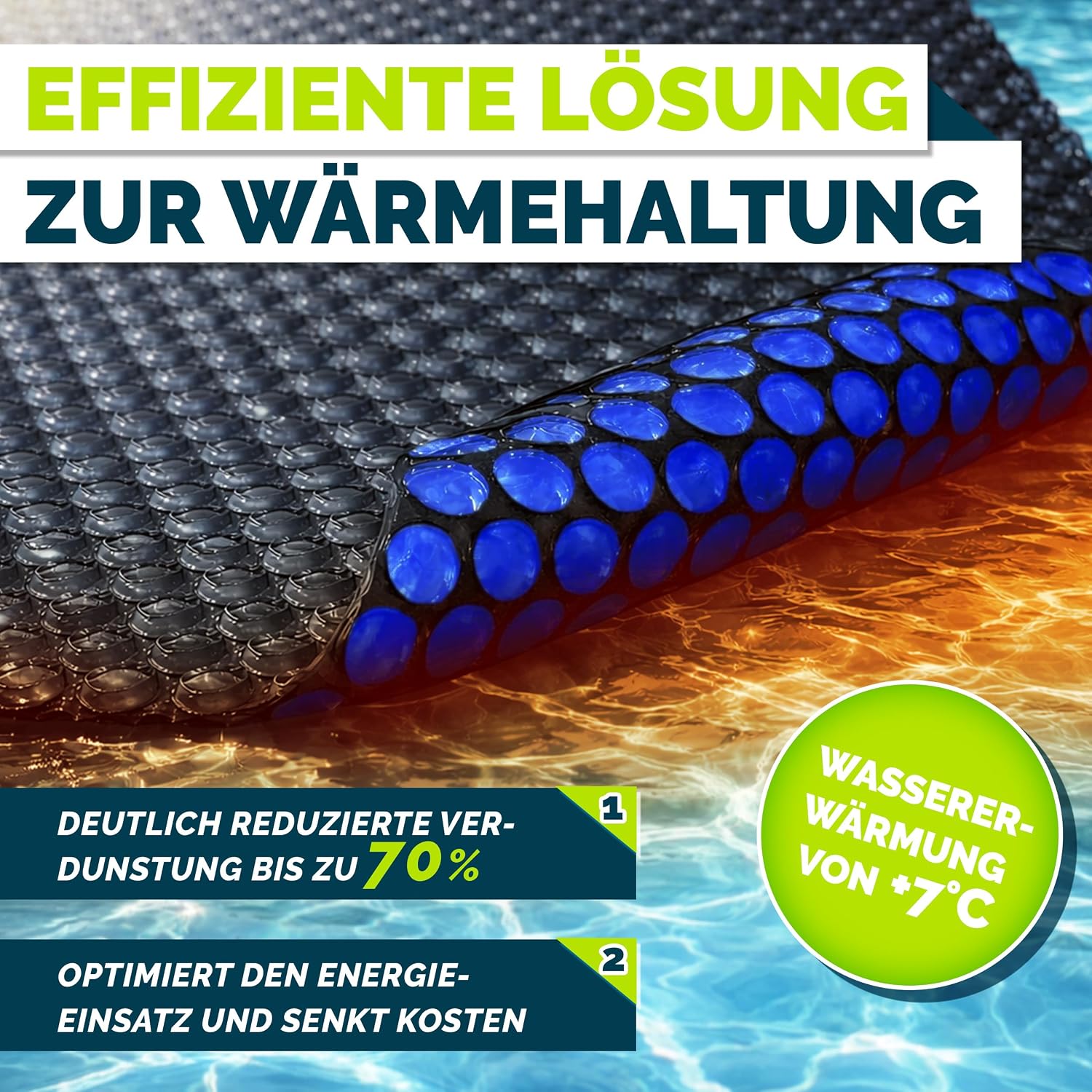 Thumbnail 6 de tillvex Pool Solarabdeckplane Rund & Rechteckig – 450x220 cm, 120 µm, zuschneidbar, blau/schwarz