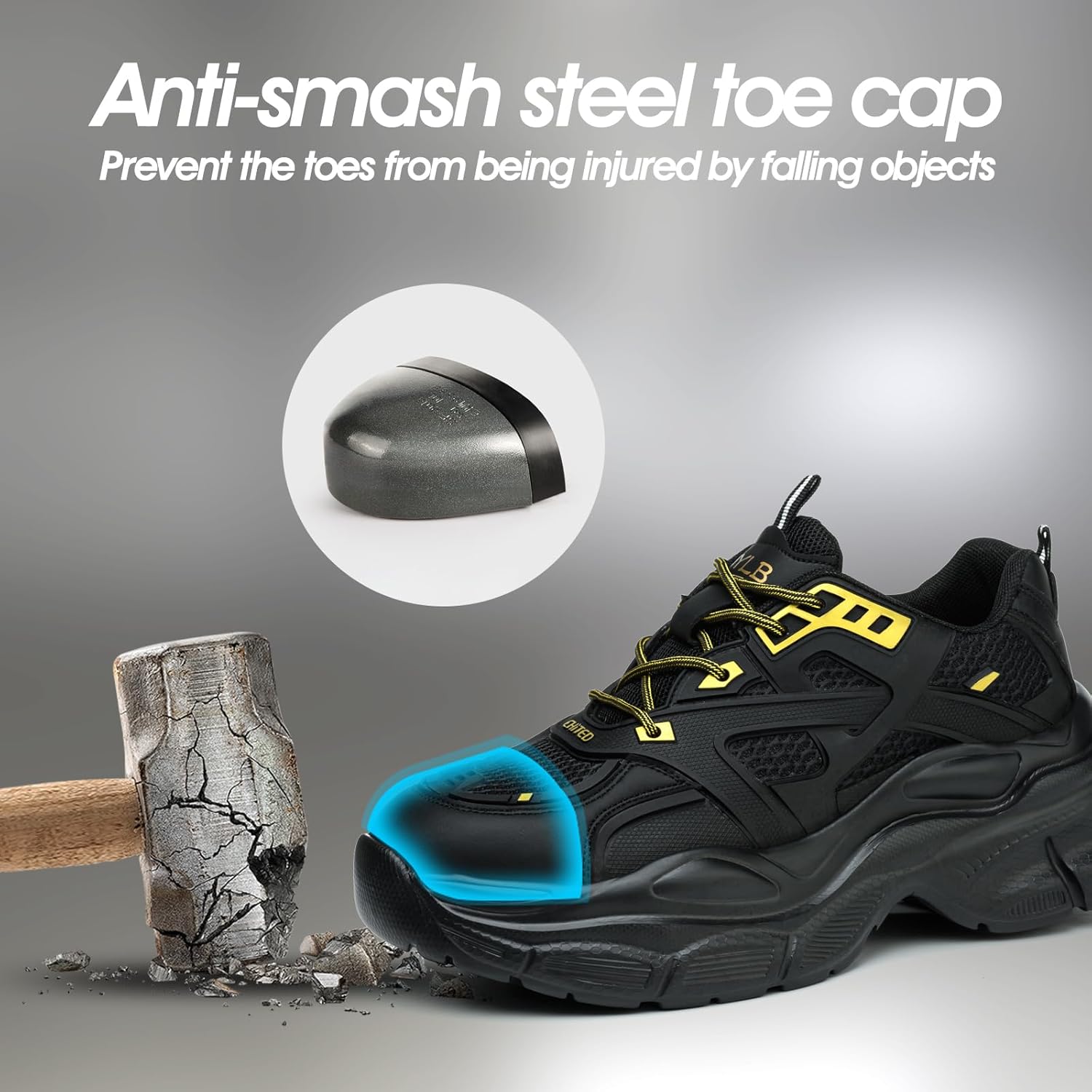 Thumbnail 2 de Gugifcto Scarpe antinfortunistiche donna con punta in acciaio e suola antiscivolo (EU 36-42)