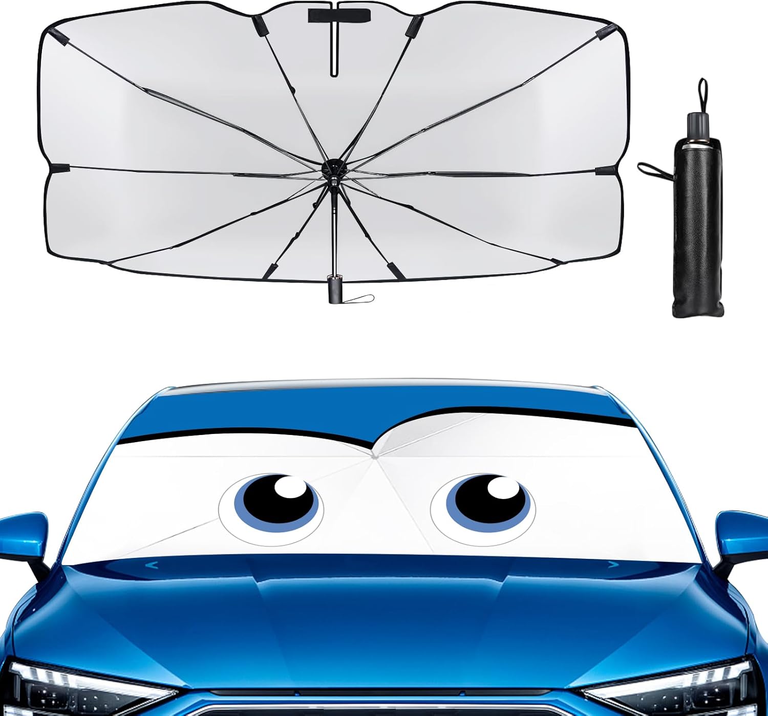 Thumbnail 6 de SUPERFA 140cm x 79cm Car Windscreen Umbrella Sun Shade