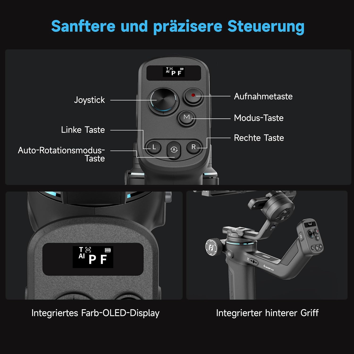 Thumbnail 5 de FeiyuTech SCORP-C2 Kamera Gimbal – KI-Tracking 4.0, 3,5 kg Traglast, vertikale Aufnahmen