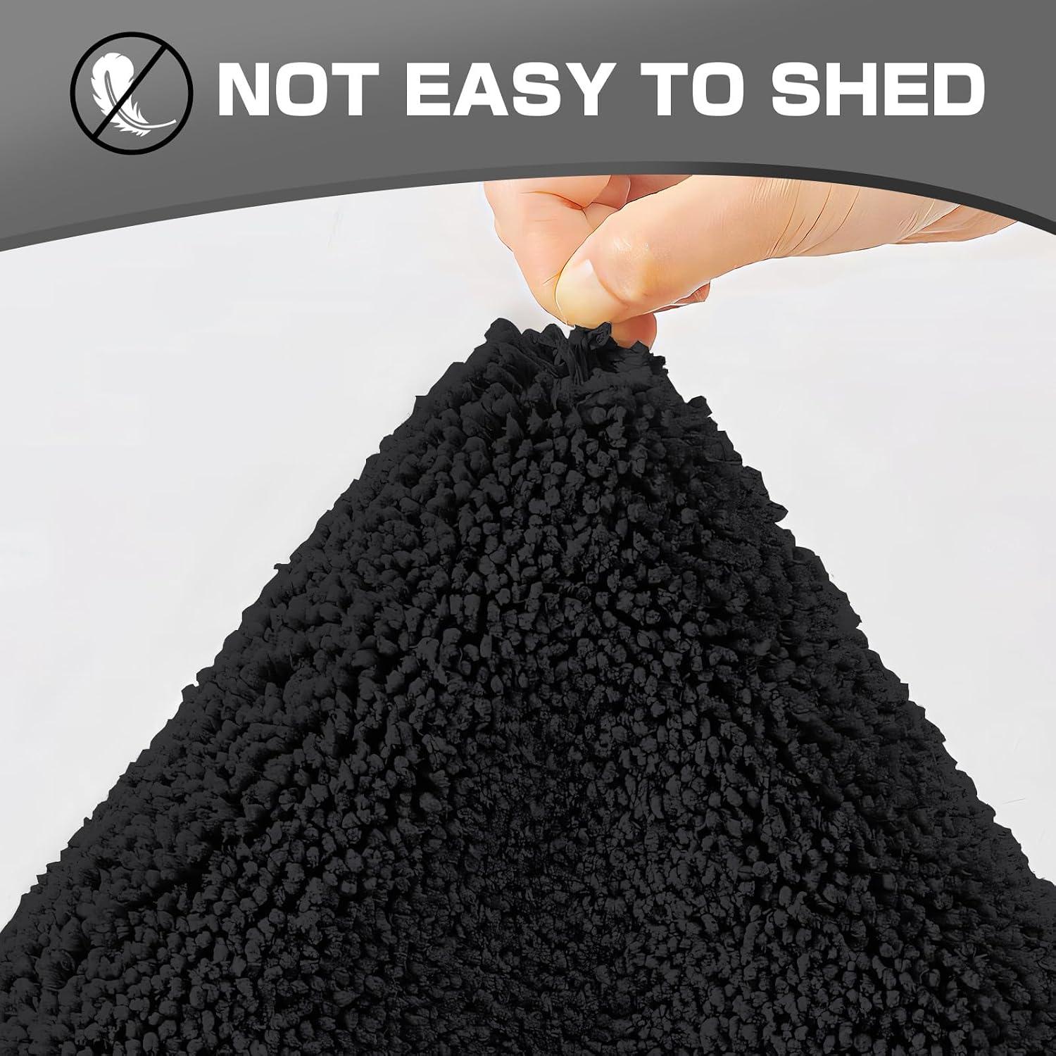 Thumbnail 6 de wyewye Mikrofaser Badematte (2 cm) schwarz – 60 x 90 cm, super saugfähig