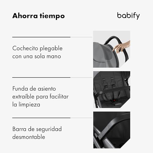 Thumbnail 5 de Babify Urban Ease Carrito bebé 22 kg, plegado una mano