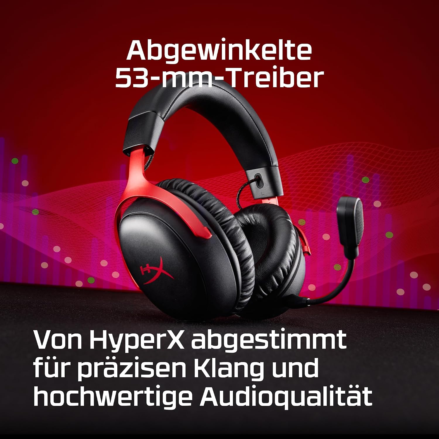 Detalle de HyperX Cloud III S – kabelloses Gaming-Headset mit Bluetooth & 2,4 GHz, bis zu 120 Std. Akku, abnehmbares 10-mm-Mikrofon (weiß)