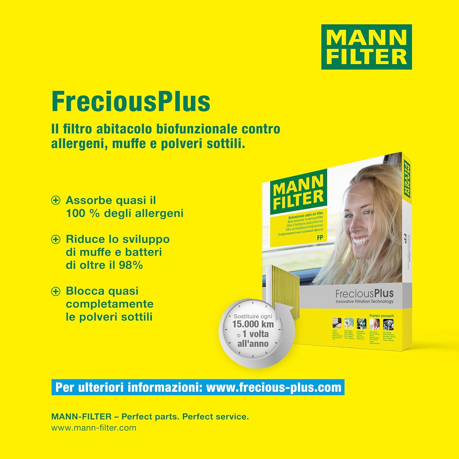 Thumbnail 4 de MANN-FILTER FP 25 015 Filtro aria cabina FreciousPlus – efficienza e comfort per autovetture e veicoli commerciali