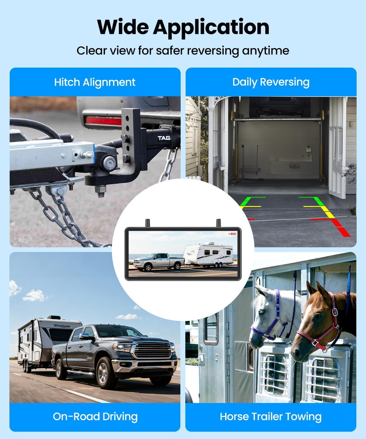 Thumbnail 6 de AUTO-VOX 2 Solar Wireless Reversing Camera Kit: Dual Cameras for Vans and Trailers