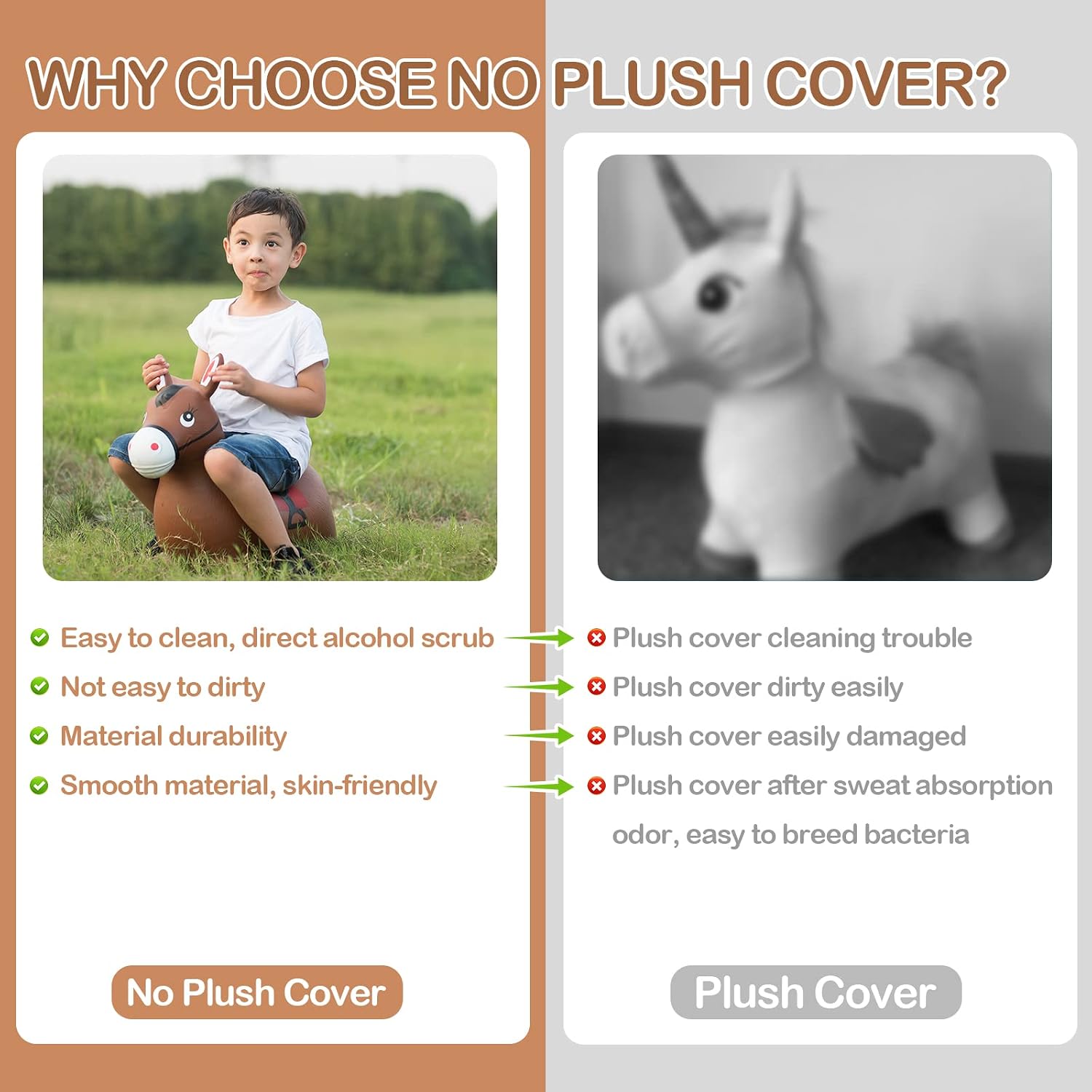 Thumbnail 1 de INPANY Bouncy Horse Hopper Toys