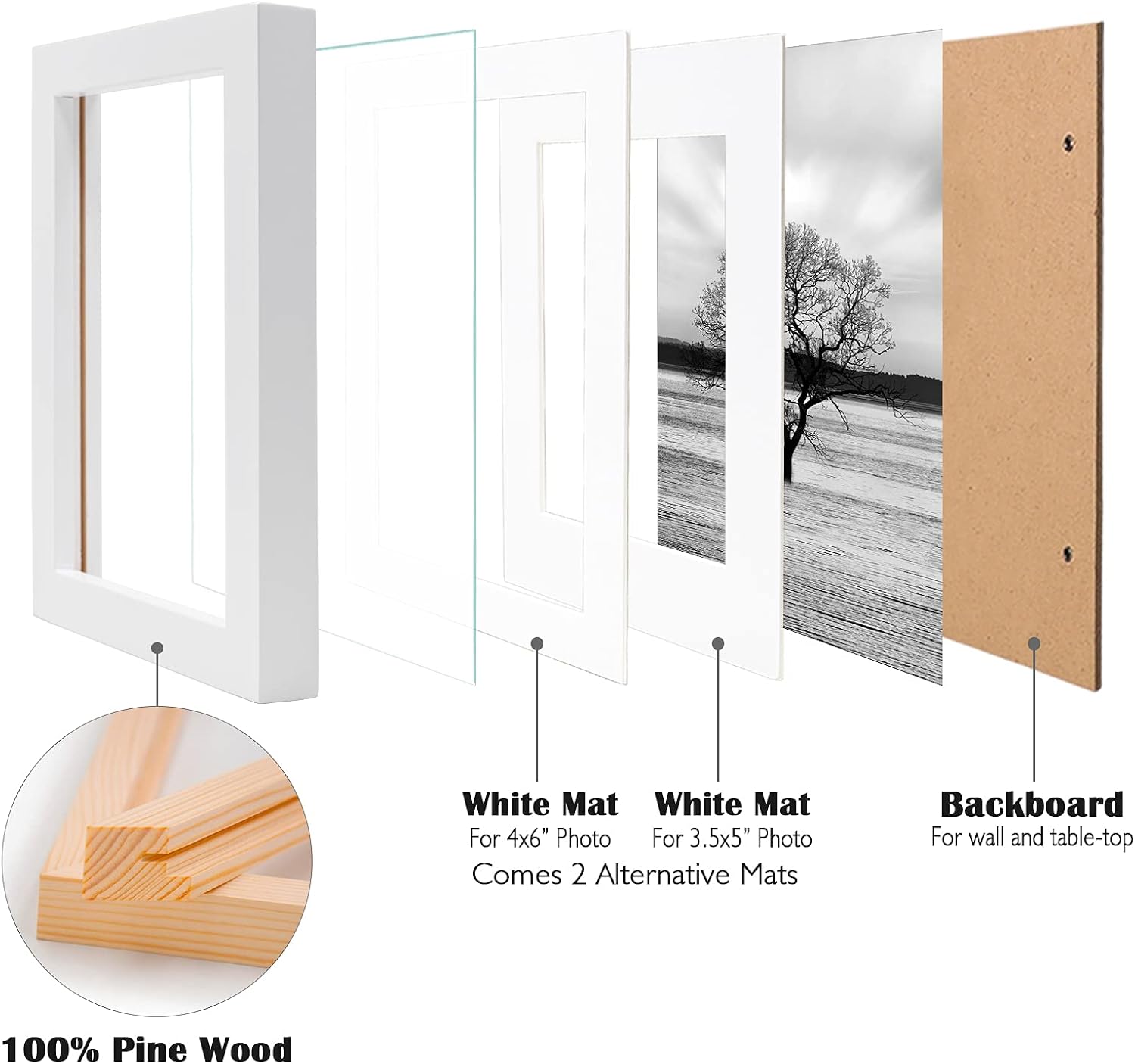 Thumbnail 5 de EGOFINE 7x5 picture frames set of 4