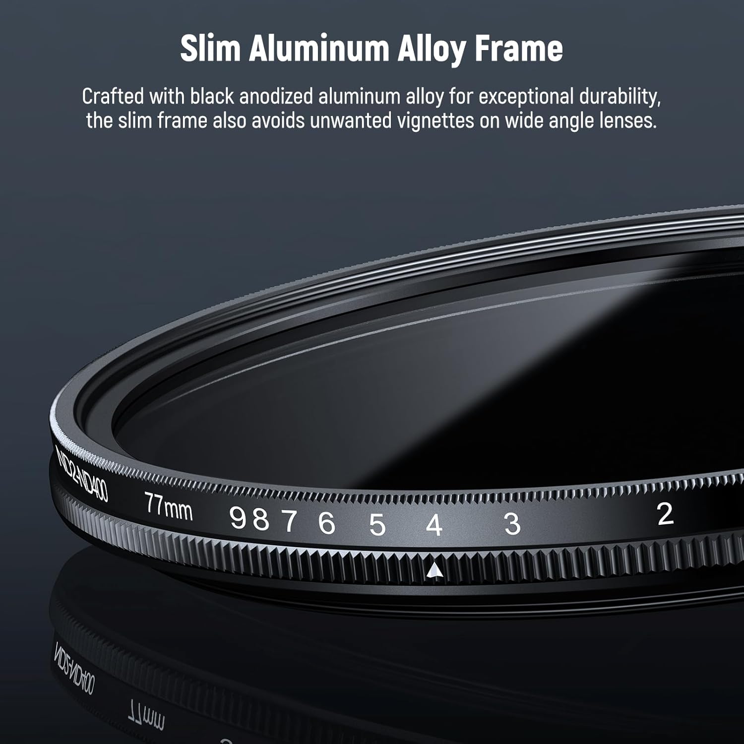 Thumbnail 6 de NEEWER BASICS 77mm Variable ND Filter (ND2-400), rotatable 1–9 stops light reduction