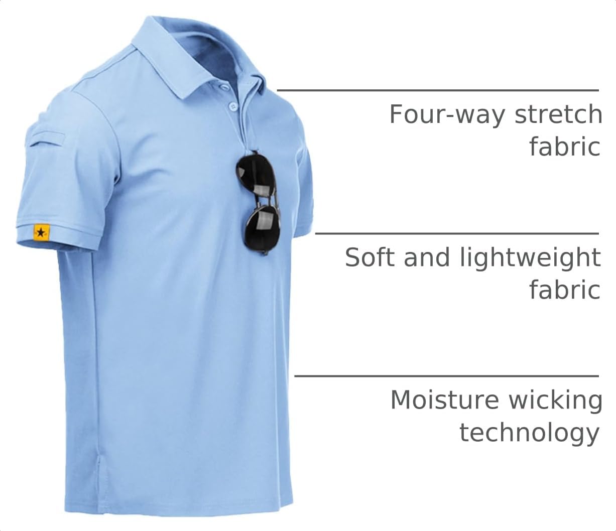 Thumbnail 3 de ZITY Men’s Short-Sleeve Polo Shirt with Cooling & Moisture-Wicking Fabric
