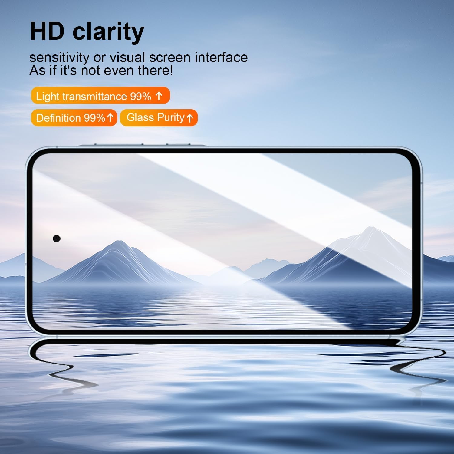 Detalle de OneFish Privacy Screen Protector for Samsung Galaxy S22/S23 (2-Pack) – 9H Tempered Glass with Bubble-Free Installation