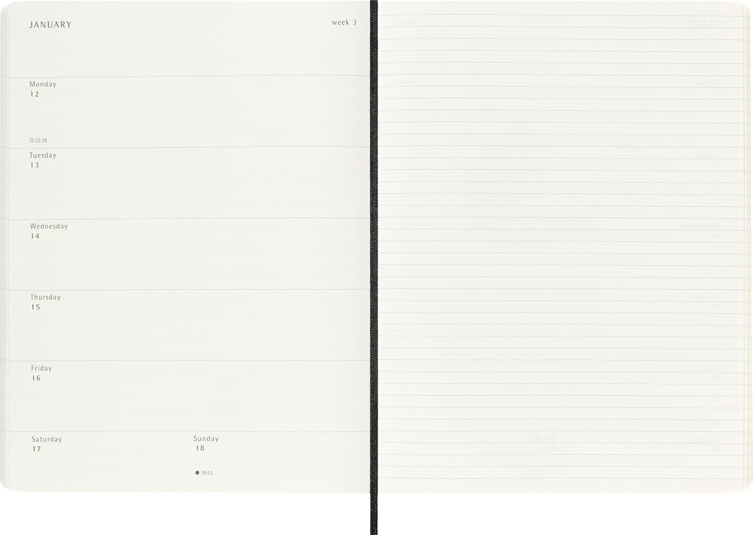 Thumbnail 4 de Moleskine Weekly Planner 18‑Month XL 19x25cm