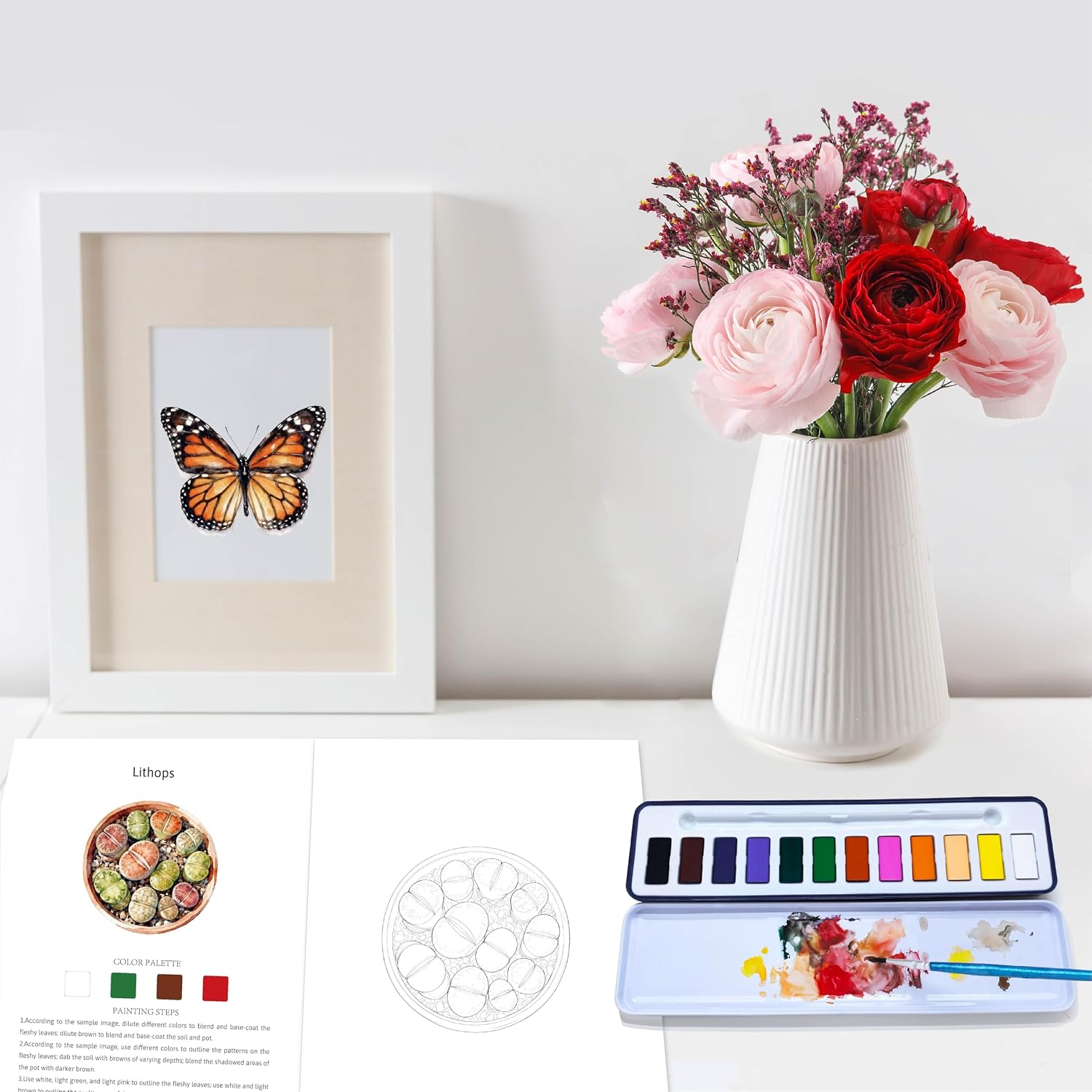 Thumbnail 5 de CraftyManor Watercolor Workbook Butterfly