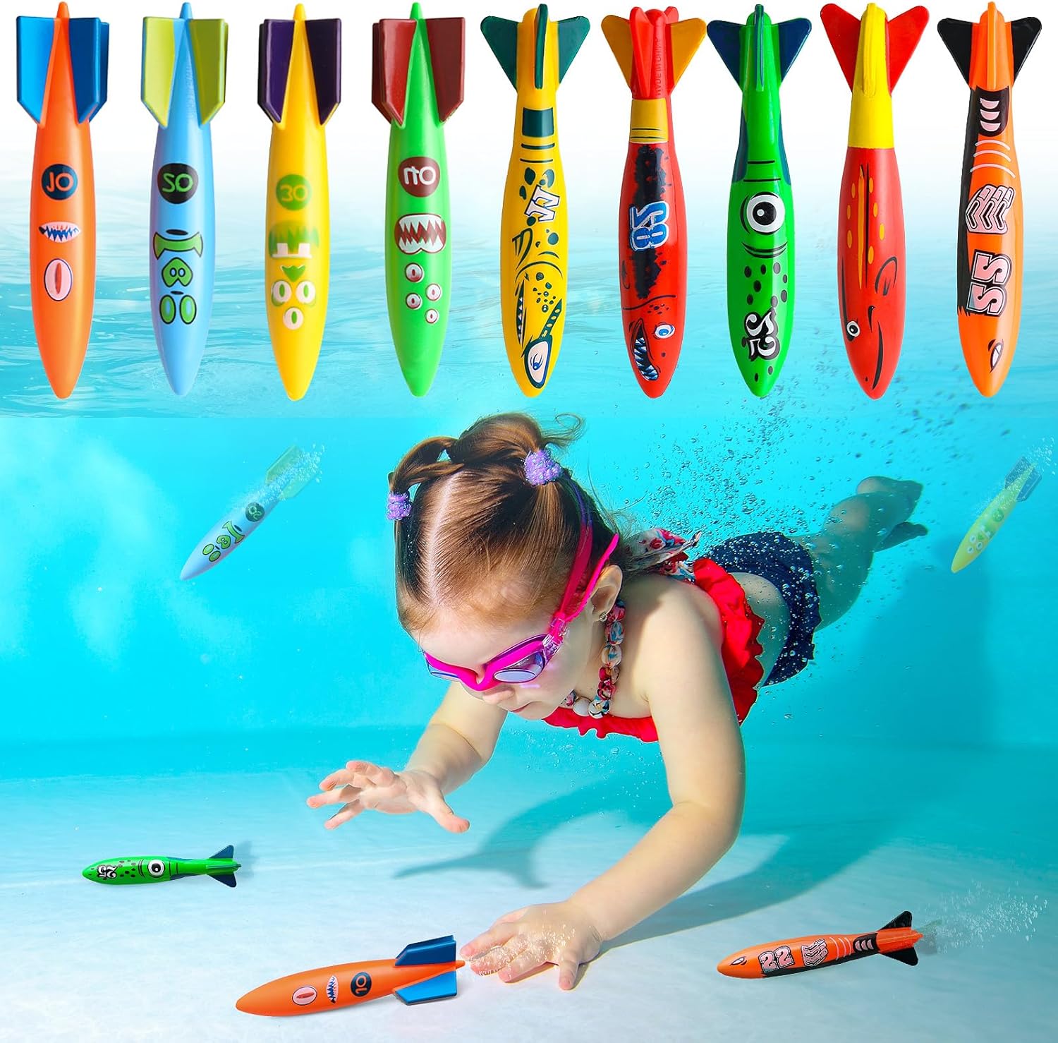 Thumbnail 6 de Dive Rings Pool Toys 9-Pcs Diving Set