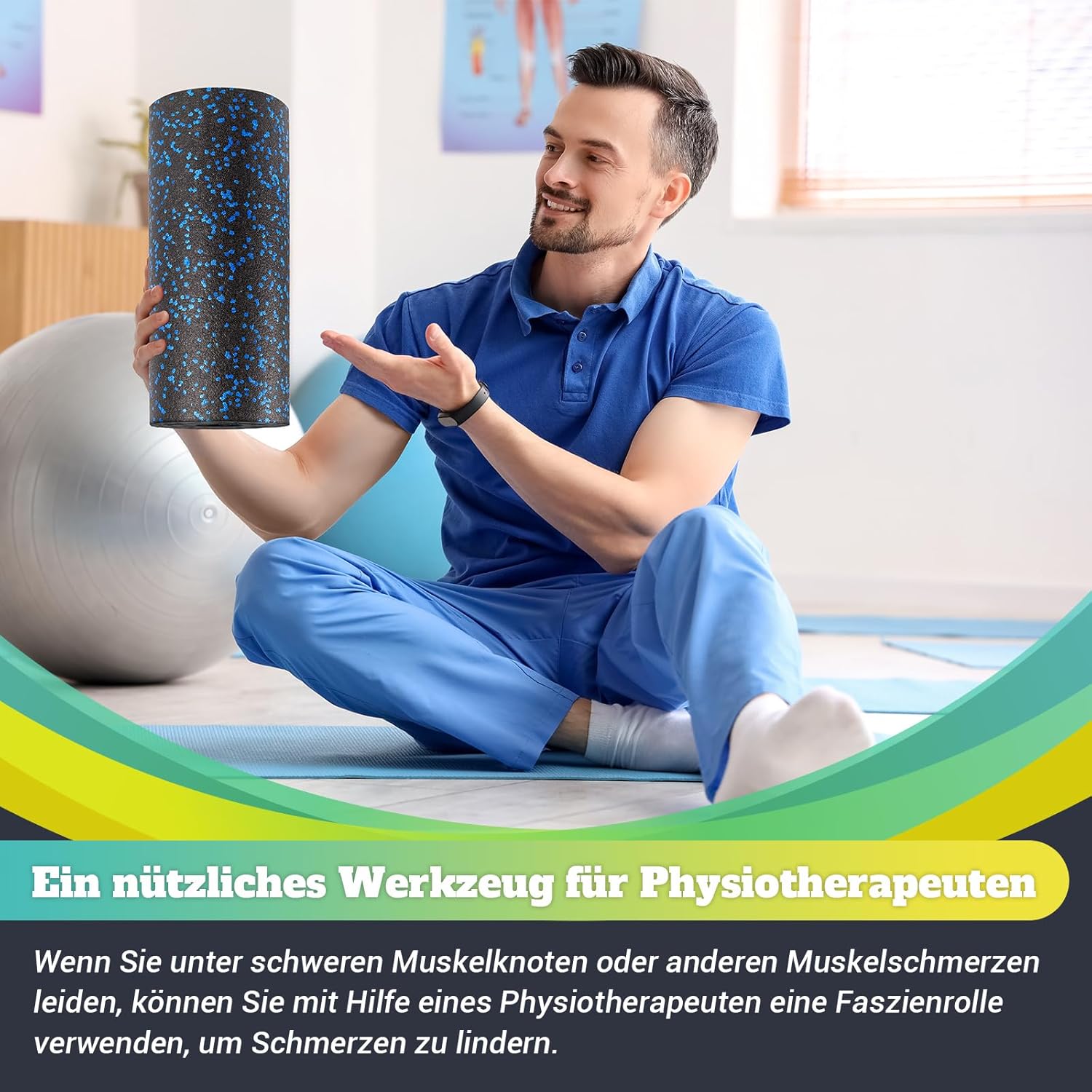 Thumbnail 4 de GYMERK Faszienrolle 33 x 14 cm 🧘