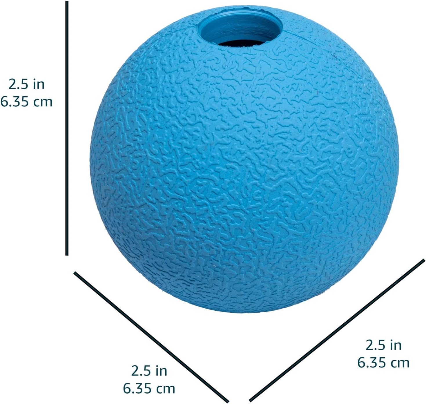 Detalle de Palline Giocattolo Supreme in Gomma per Cani (6.35 cm) – Confezione da 3, Blu e Arancione