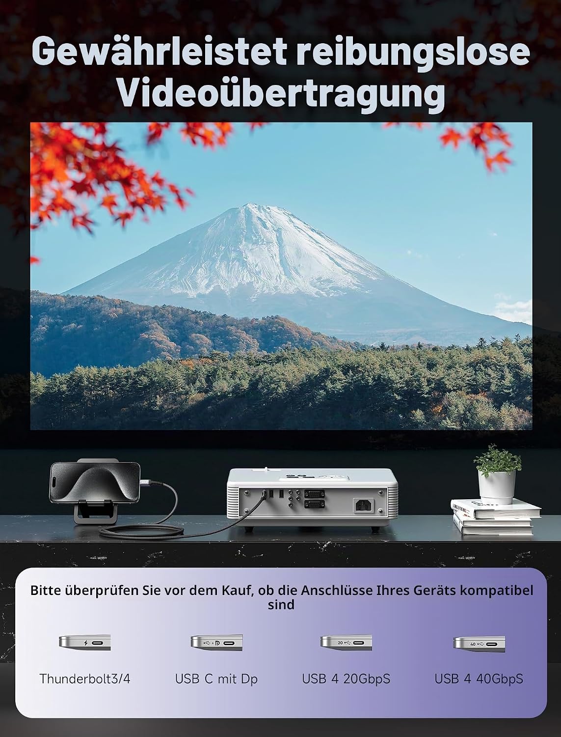 Detalle 2 de JSAUX USB C auf HDMI Kabel 4K@60Hz 2M