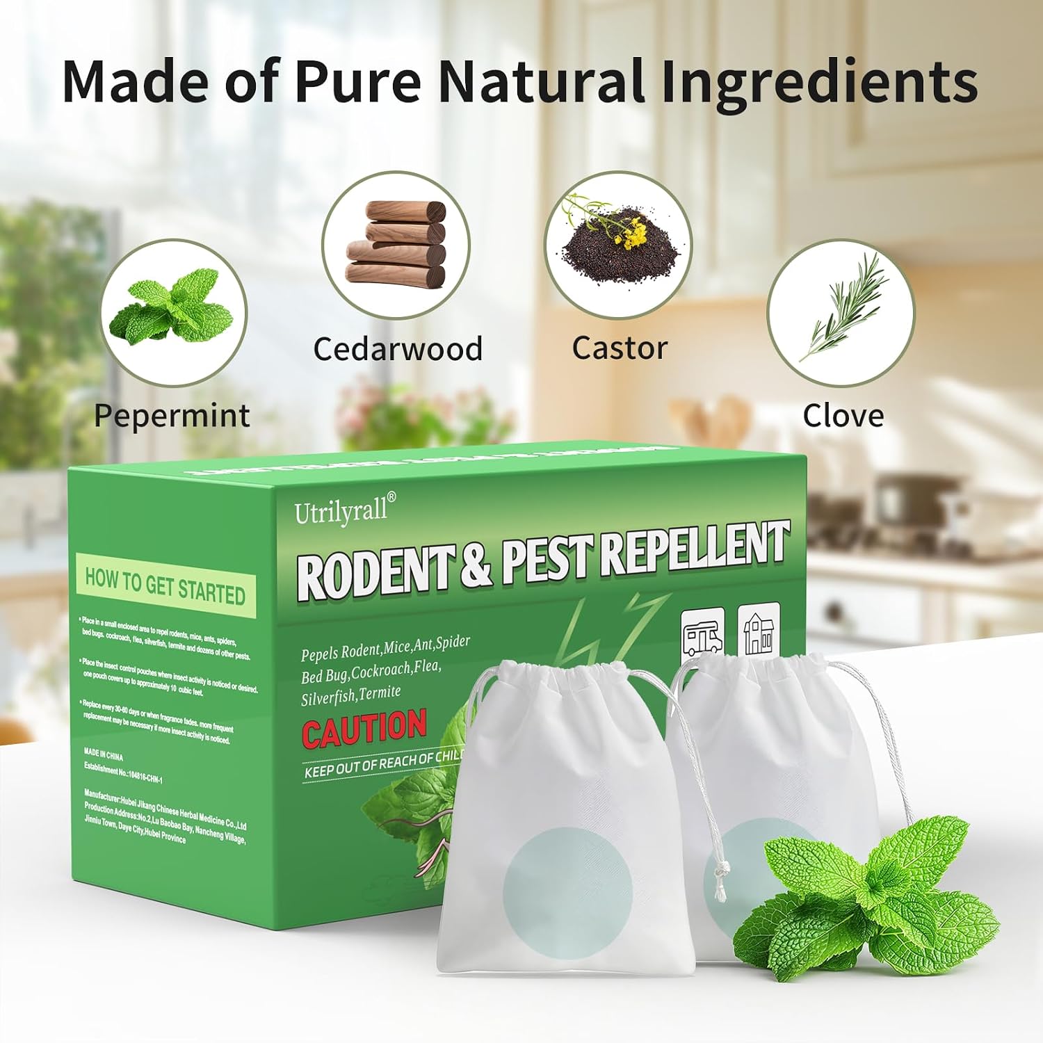 Detalle 2 de Utrilyrall Ty-1 Rodent Repellent Tablets, 36-Pack Peppermint Oil Formula