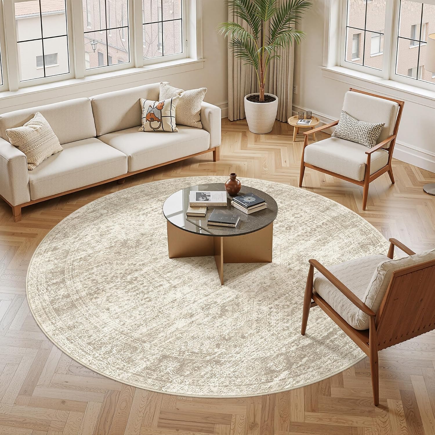 Detalle de Soalmost Round Area Rug 8x8