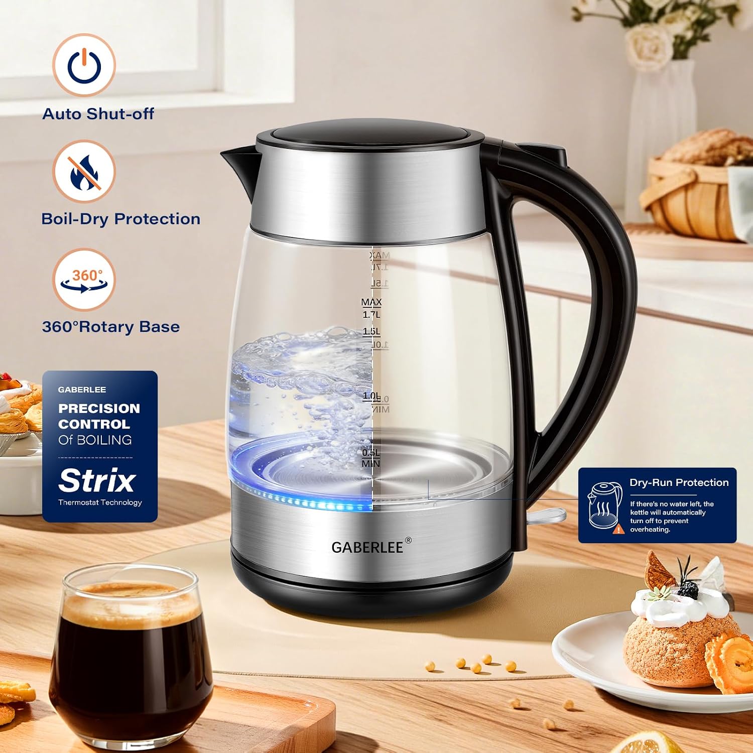 Detalle 2 de Electric Kettle 1.7L 3000W