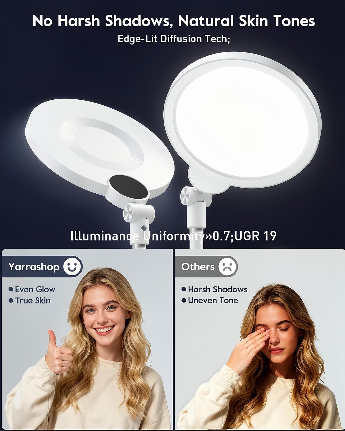 Thumbnail 2 de Yarrashop F626 7-Inch Desk Ring Light, 30 Modes, USB-Powered