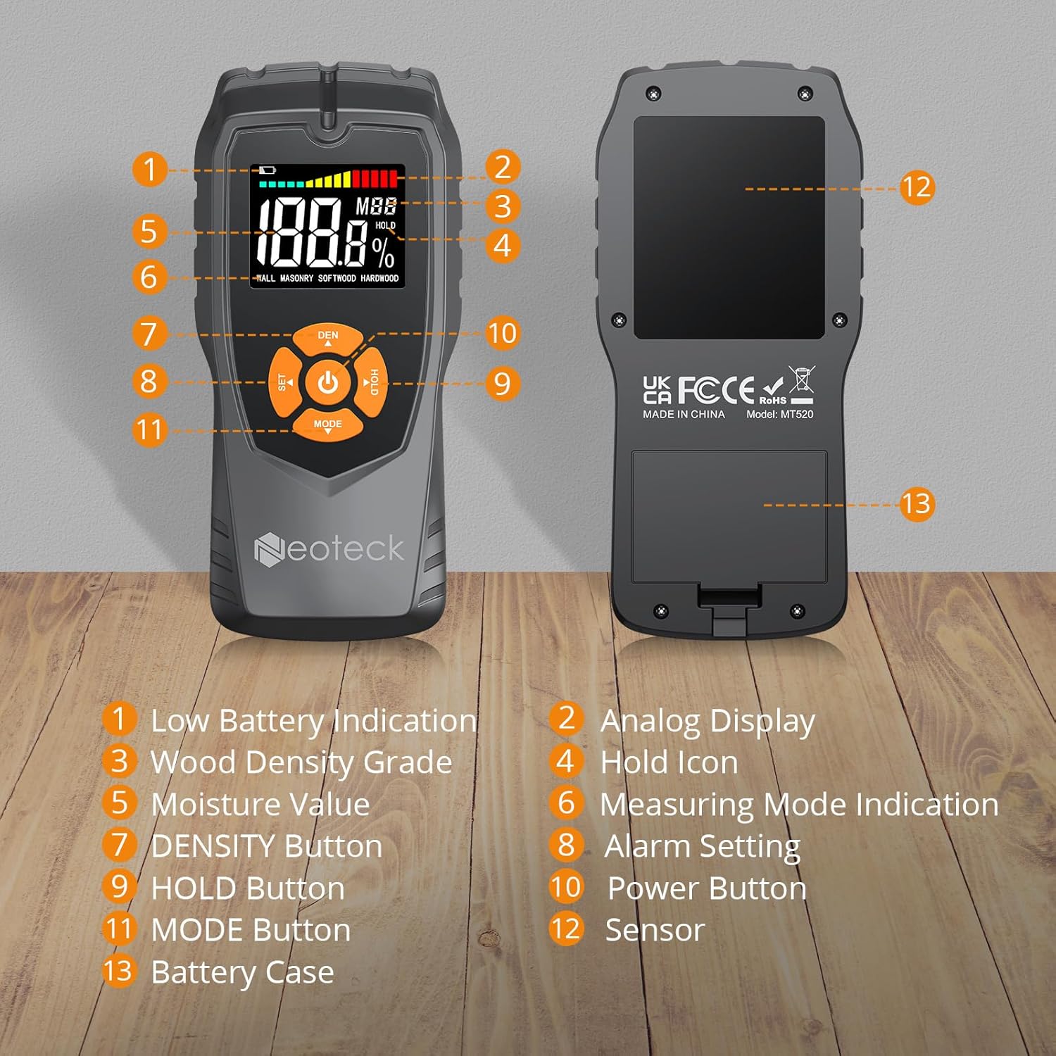 Thumbnail 5 de Neoteck Pinless Moisture Meter 50mm