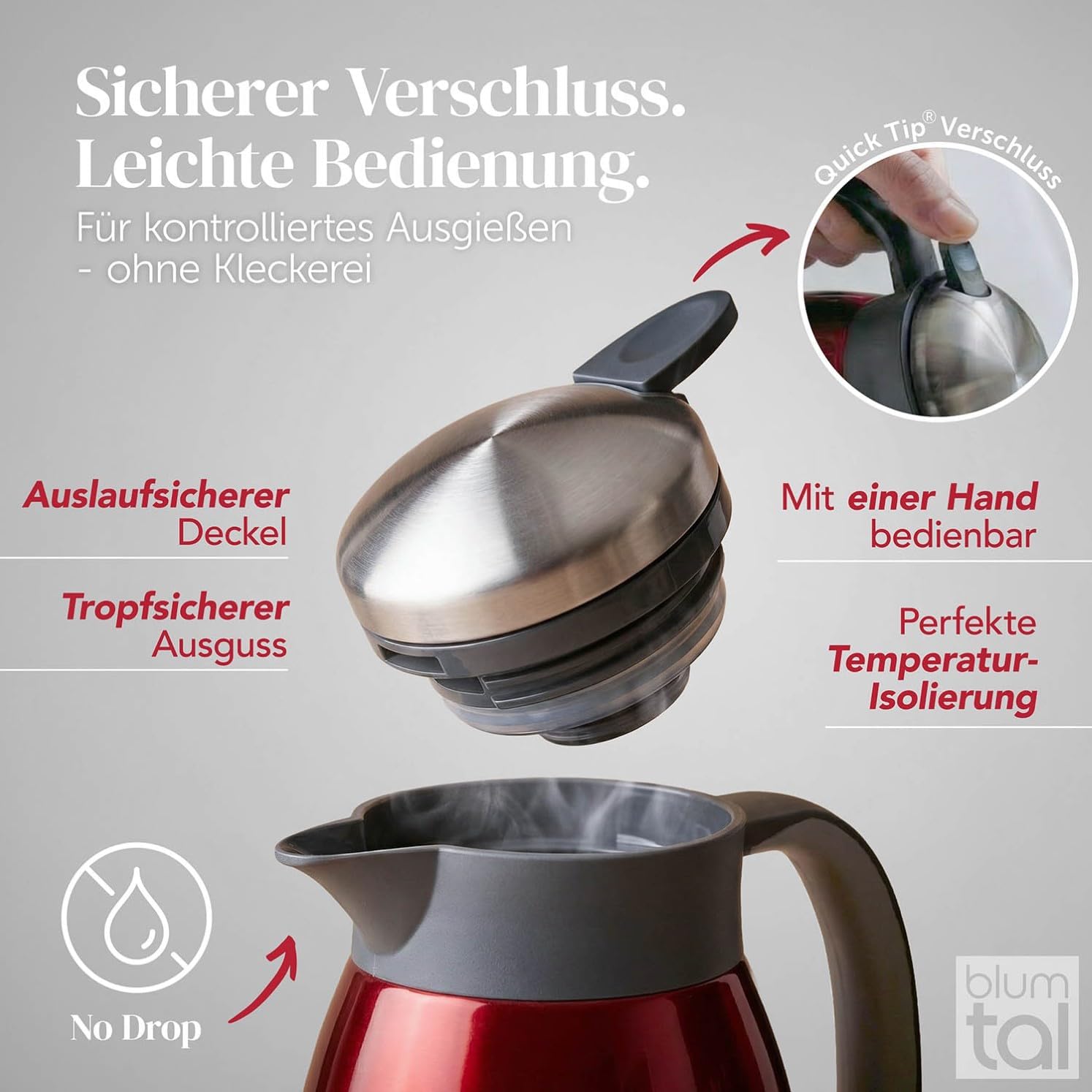 Detalle de Thermoskanne 2 Liter Thermoskanne von Blumtal