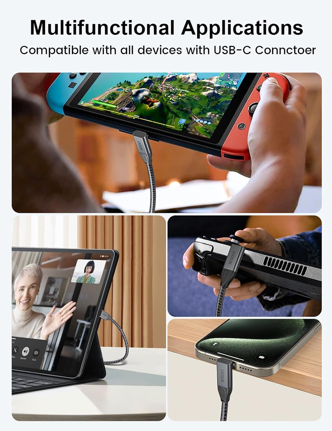 Thumbnail 6 de XAOSUN USB-C 20 Gbit Datenkabel 2 m