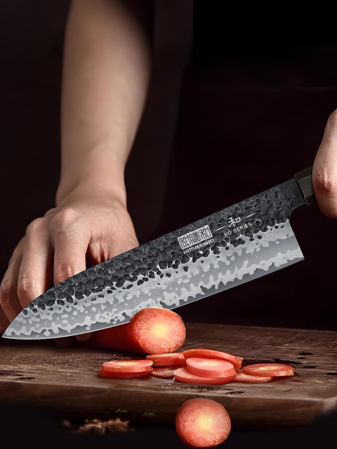 Detalle 1 de HOSHANHO 8 inch Chef Knife, Gyuto with 9-Layer Steel and Rosewood Handle