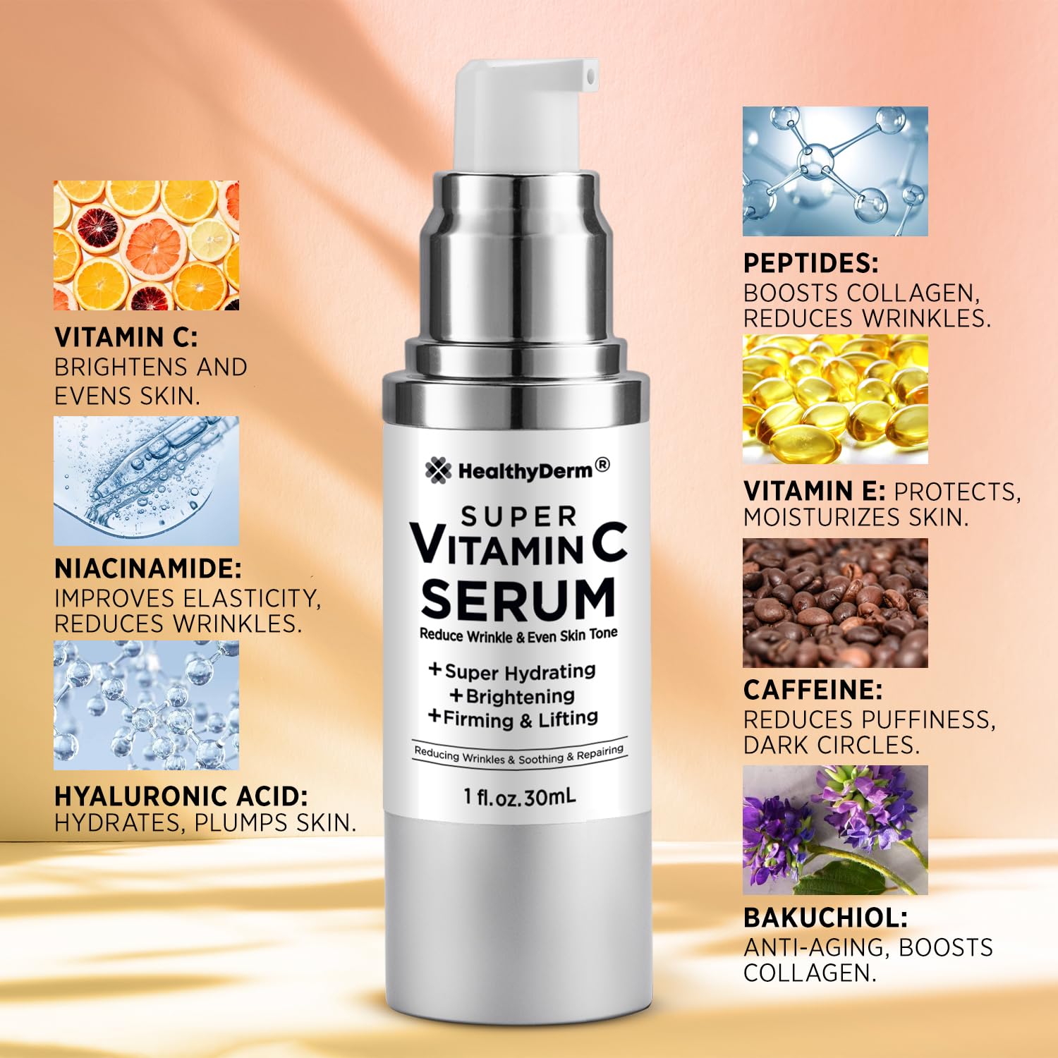Detalle 2 de Super Vitamin C Serum for Women Over 70 — Anti-Aging Face Serum