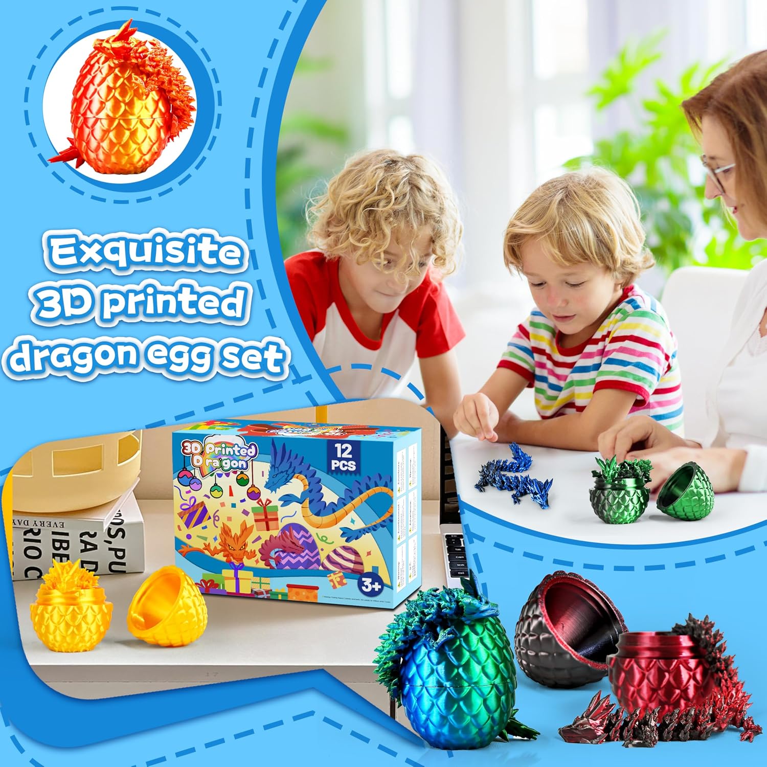 Detalle de Cybermaker 12PCS Dragon Easter Eggs 12pcs 🐉