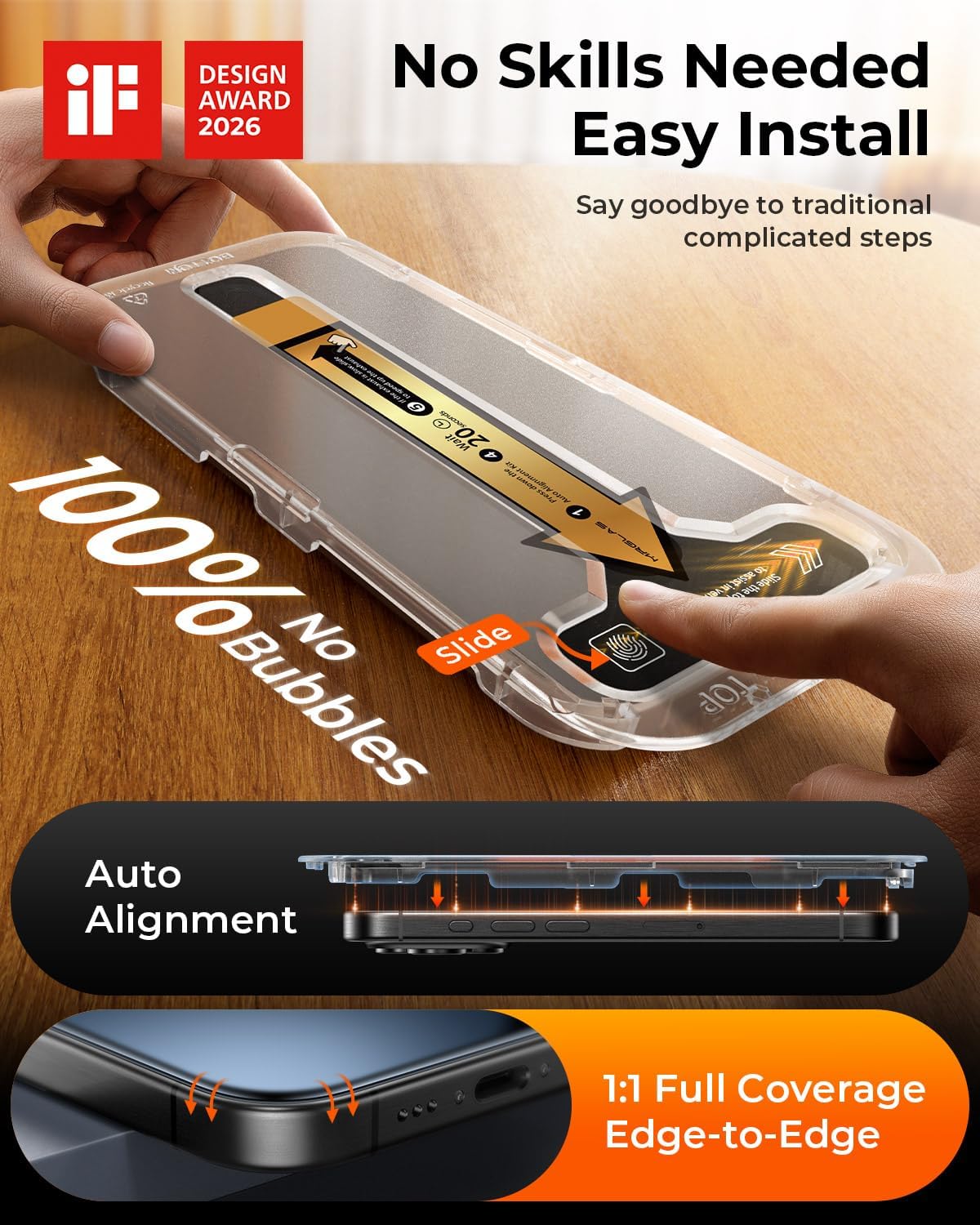 Detalle de MRGLAS Privacy Screen Protector for iPhone 16 Pro Max
