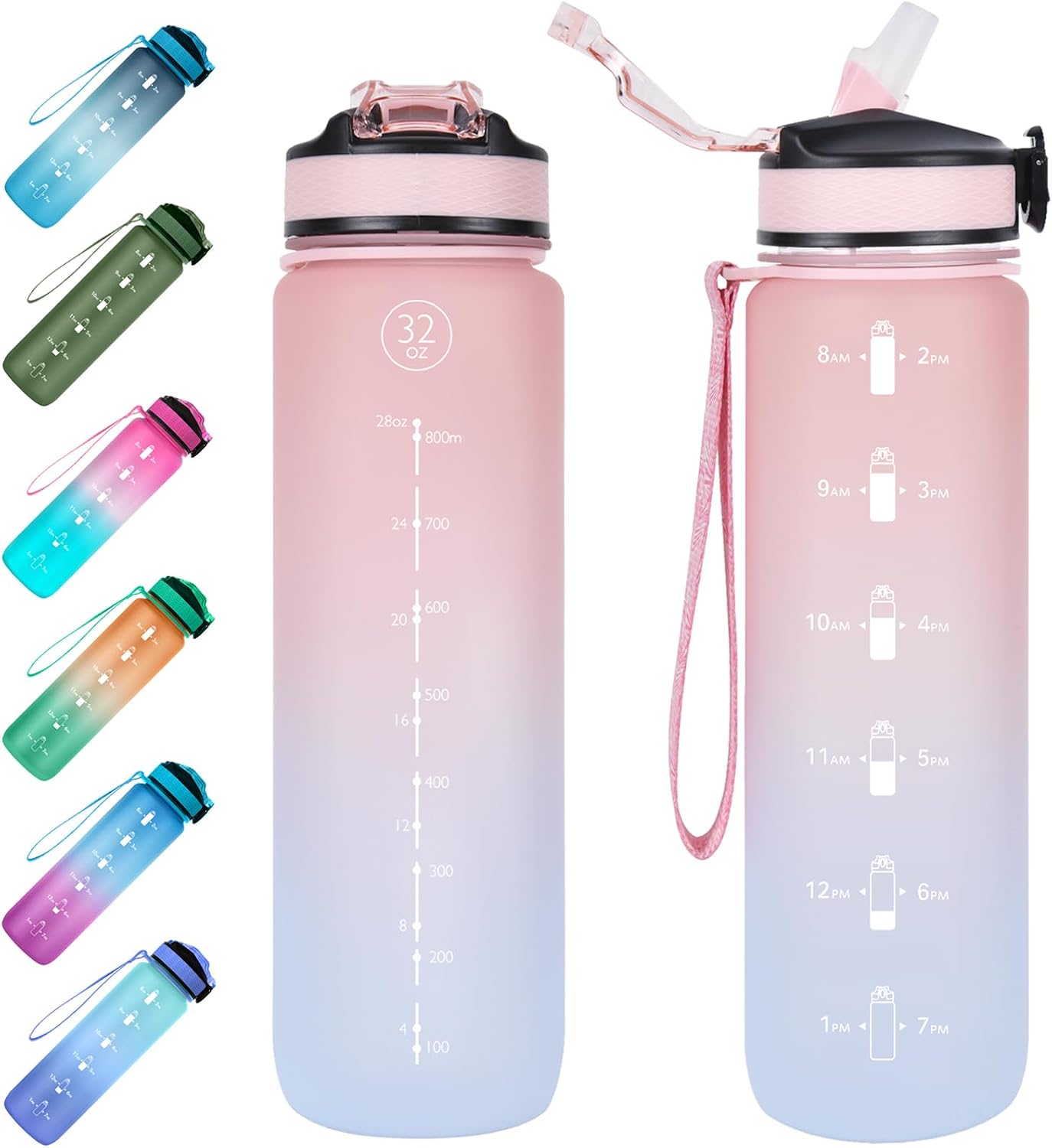 Thumbnail 6 de EYQ 1L Water Bottle with straw, 1 litre 💧