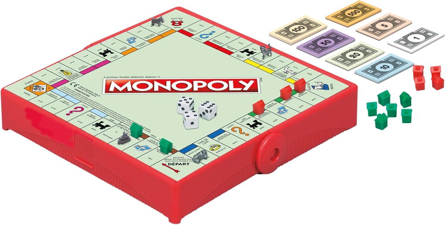 Thumbnail 3 de Monopoly Reise-Edition – Tragbares Brettspiel für 2–4 Spieler (ab 8 Jahren) – französische Version