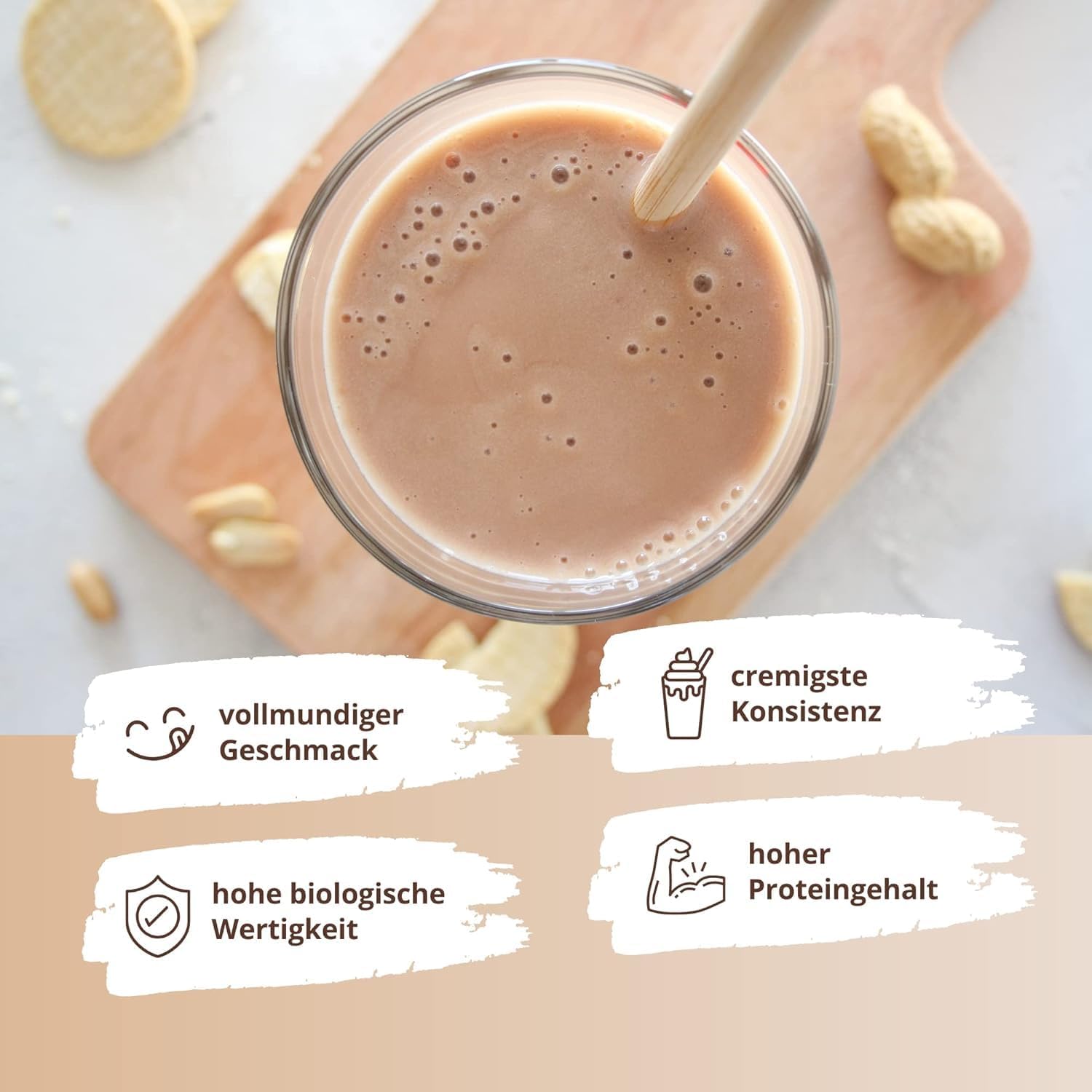 Thumbnail 2 de Nutri + Eiweiß Pulver Vegan Salted Caramel Pretzel 1 kg – Mehrkomponenten Protein mit 78% Proteinanteil