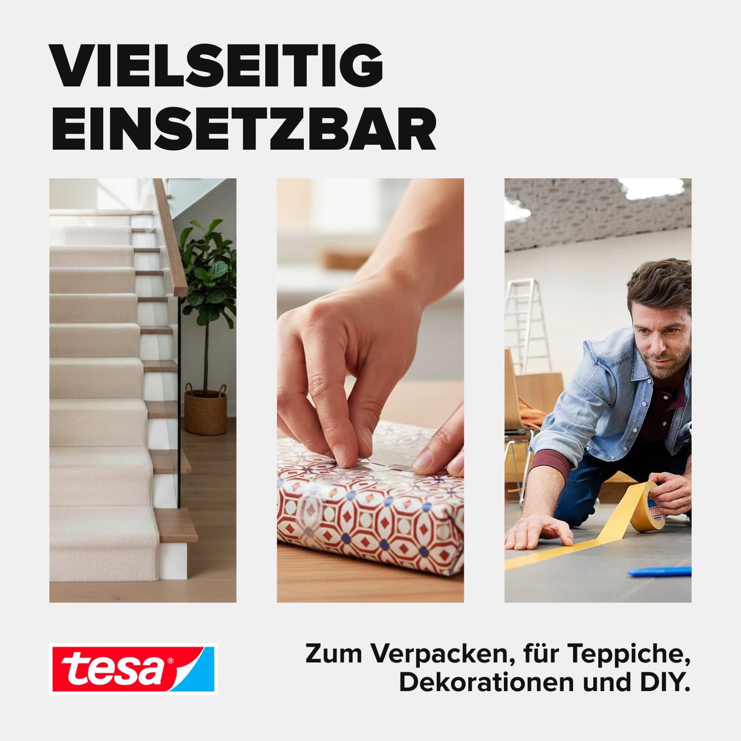 Thumbnail 3 de tesa Doppelseitiges Klebeband Universal – 25 m x 50 mm