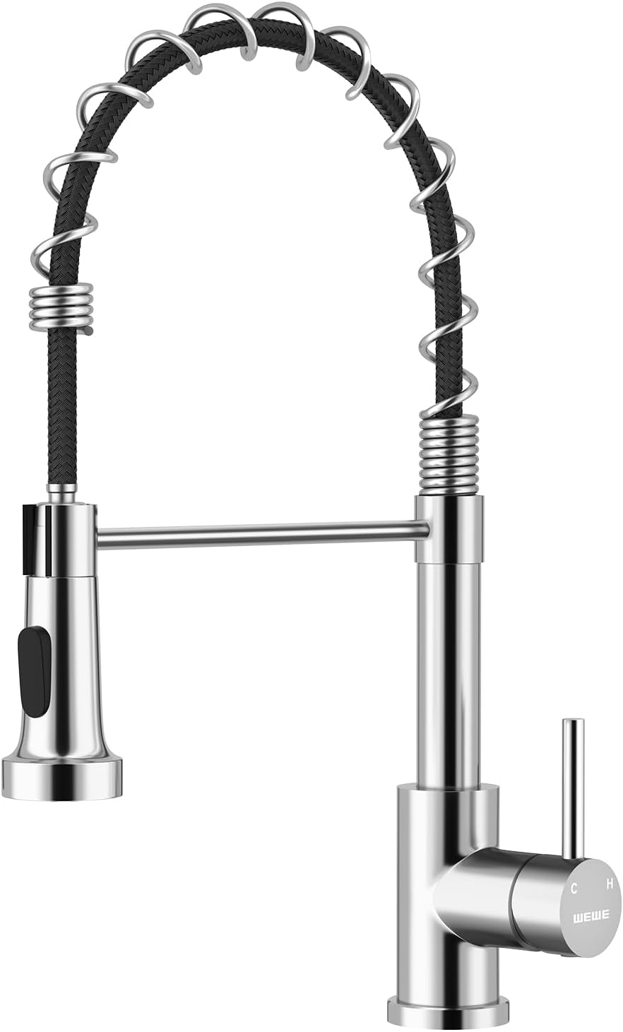 Detalle de LUFEIDRA 07CPL Kitchen Faucet with Pull-Down Sprayer, Dual Modes, Chrome