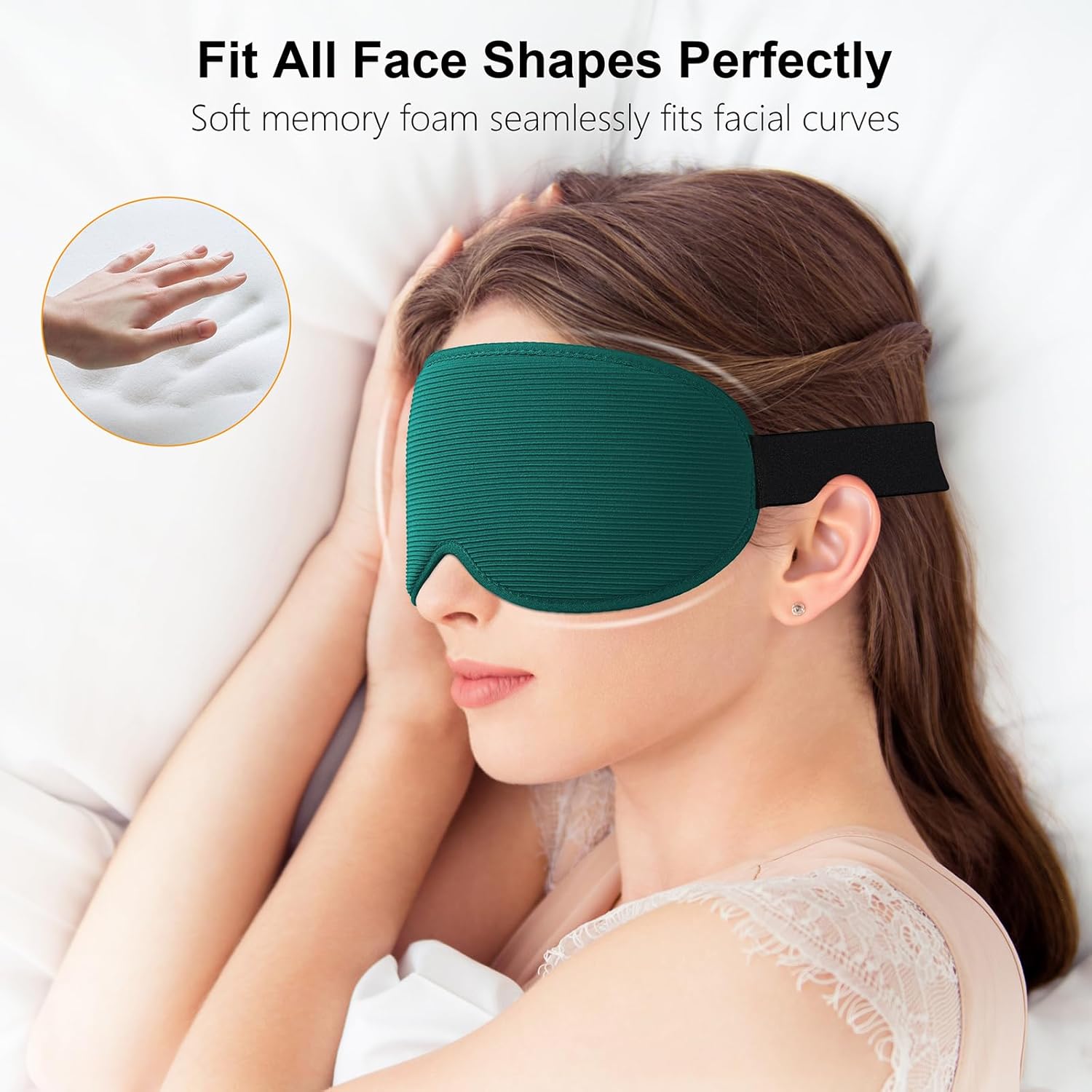 Thumbnail 4 de Gritin 100% Blackout Sleep Mask with Ear Plugs – Ultra Comfort, 3D Eye Design & Travel Essentials