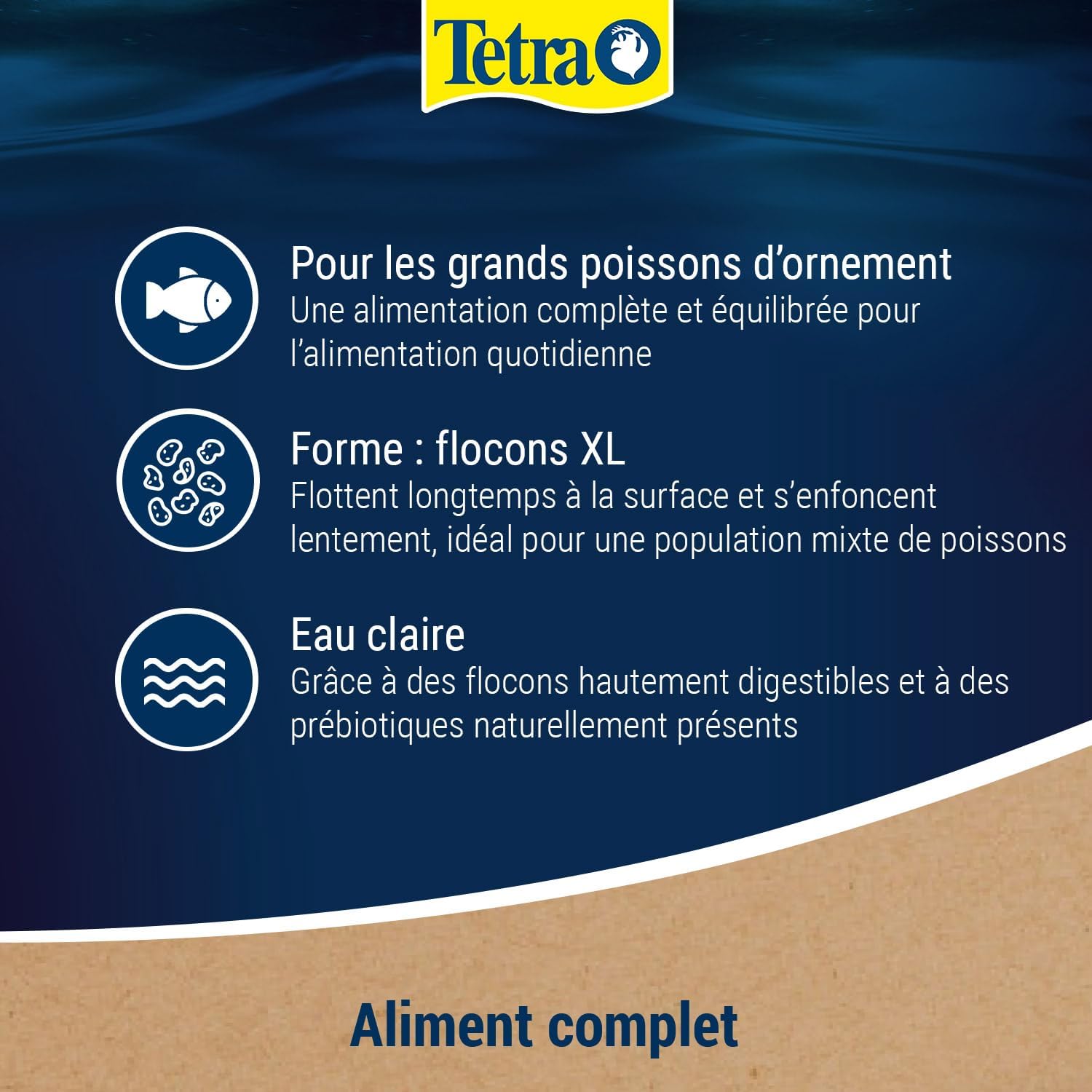 Detalle de TetraMin Aliment pour Tous Poissons d'ornement, XL Flakes – 500 ml (Lot de 1)