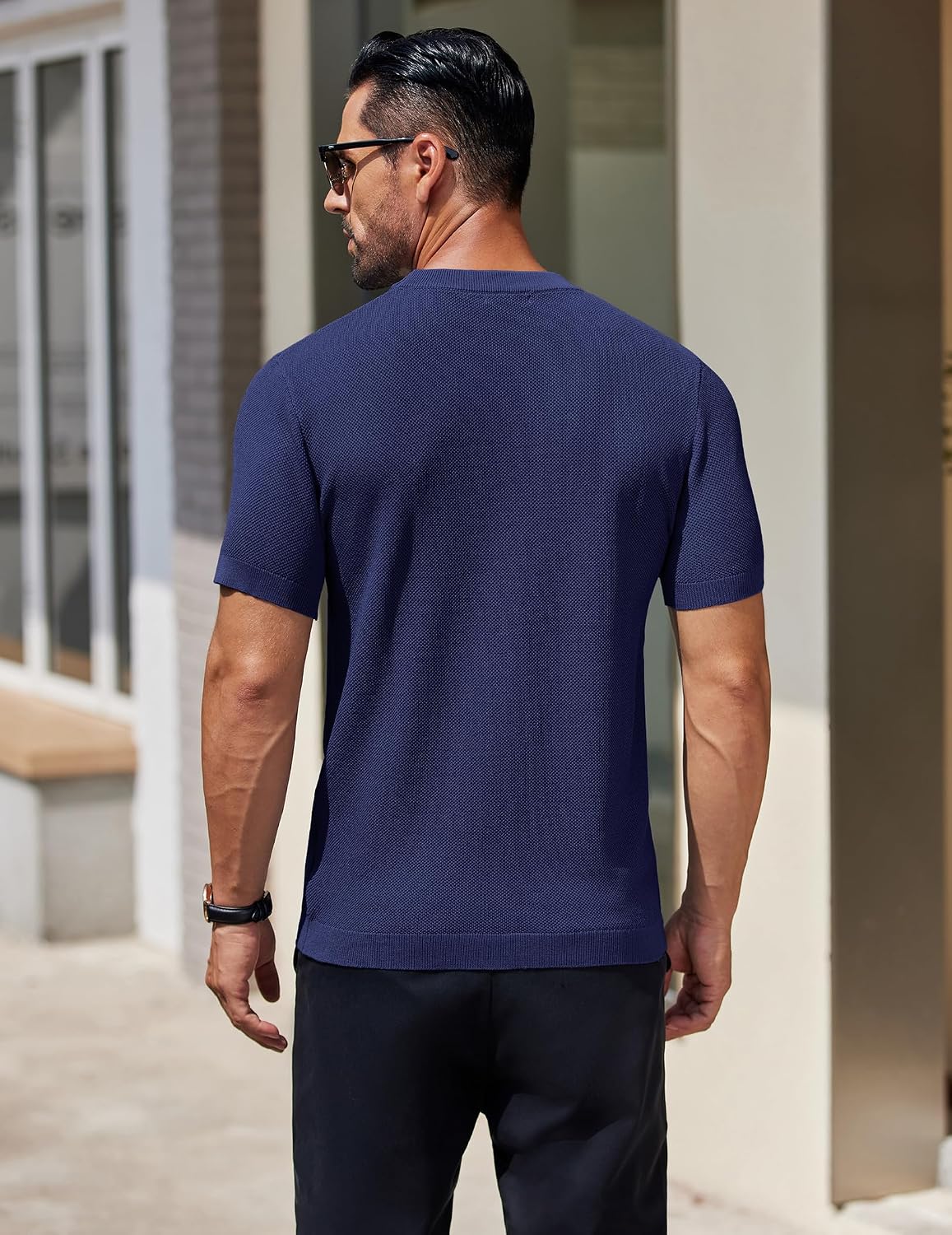 Detalle 2 de COOFANDY T-Shirt Uomo Girocollo estiva