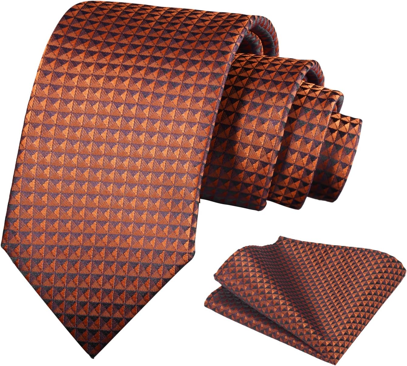 Thumbnail 6 de Alizeal Solid Colour Tie and Pocket Square Set with Cufflinks