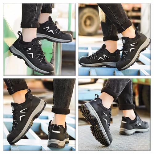 Detalle de Chaussures de sécurité CYKYGGO Hommes/Femmes – légère, noire, EU 44