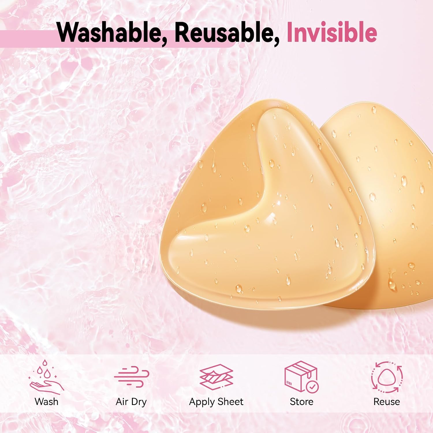 Thumbnail 3 de BeautiKip Sticky Bra Inserts, Medium Beige